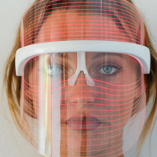 Side view of the Luma Aesthetic Shield LED therapy mask